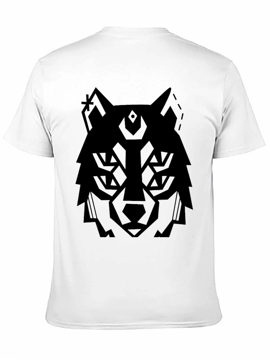 Geometric Wolf Graphic T-Shirt - Modern Style