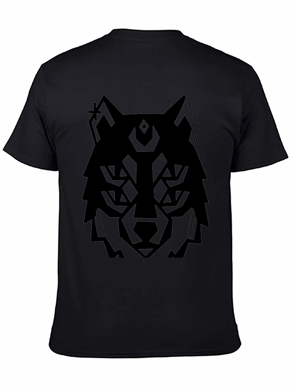 Geometric Wolf Graphic T-Shirt - Modern Style