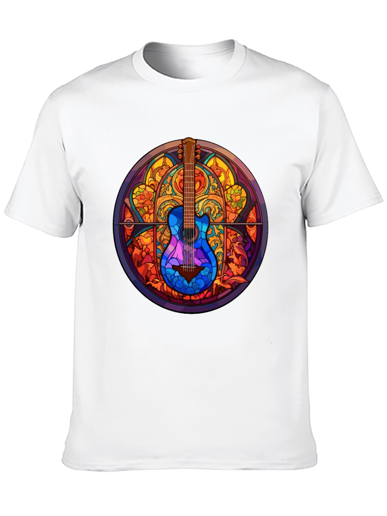 Guitar Stained Glass Style Graphic Tee