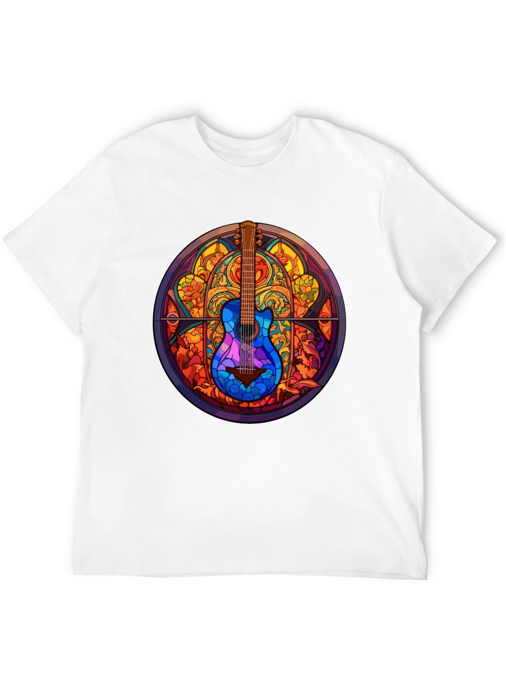 Guitar Stained Glass Style Graphic Tee