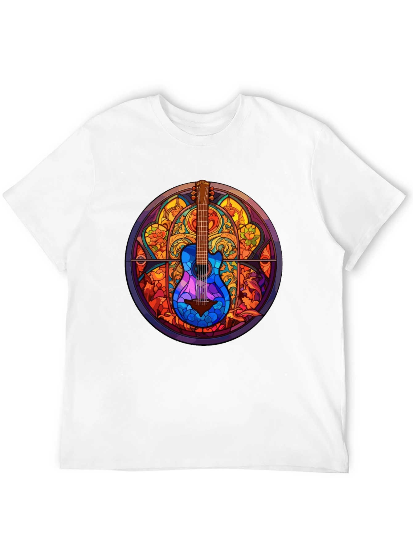 Guitar Stained Glass Style Graphic Tee