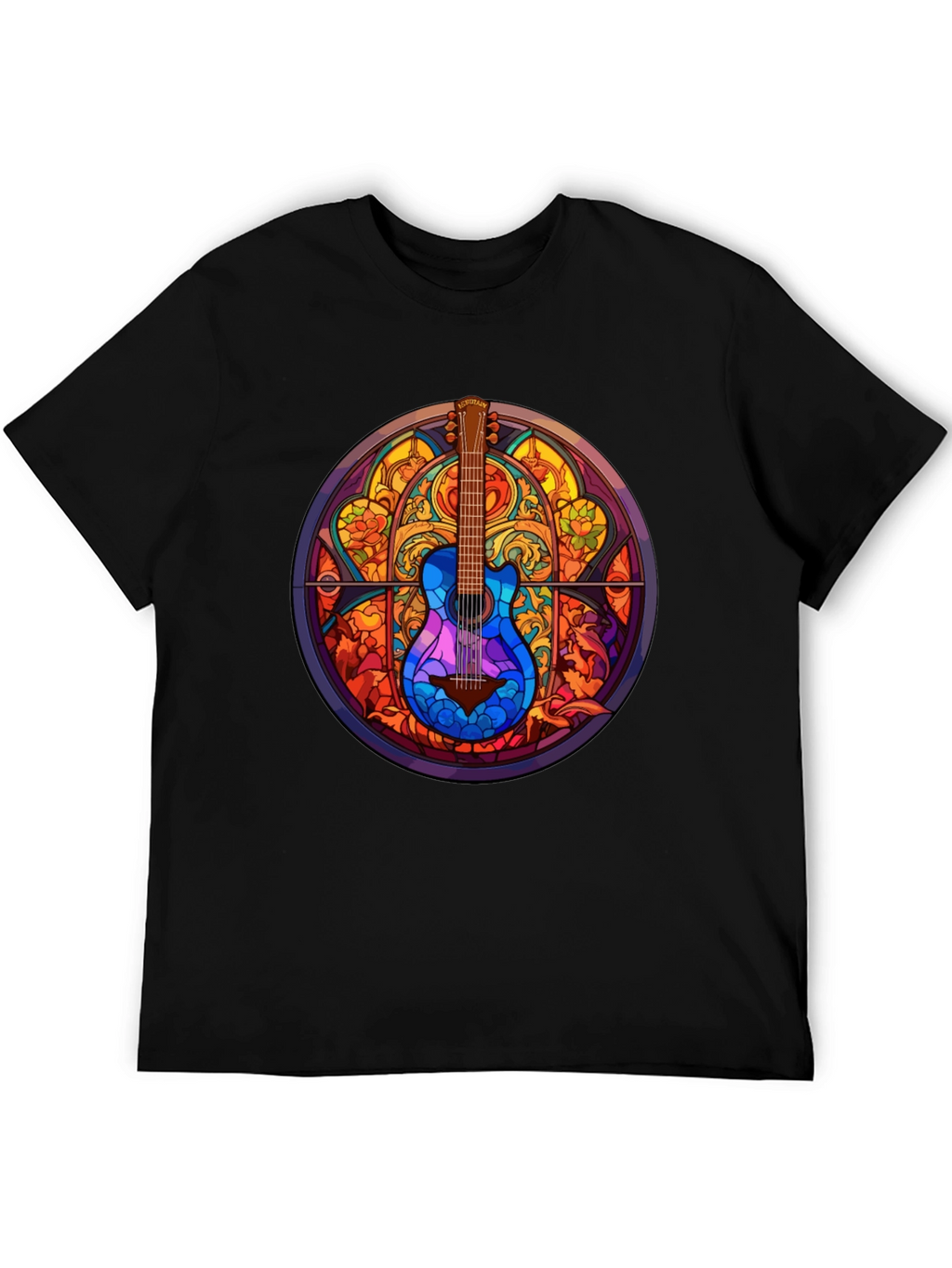 Guitar Stained Glass Style Graphic Tee