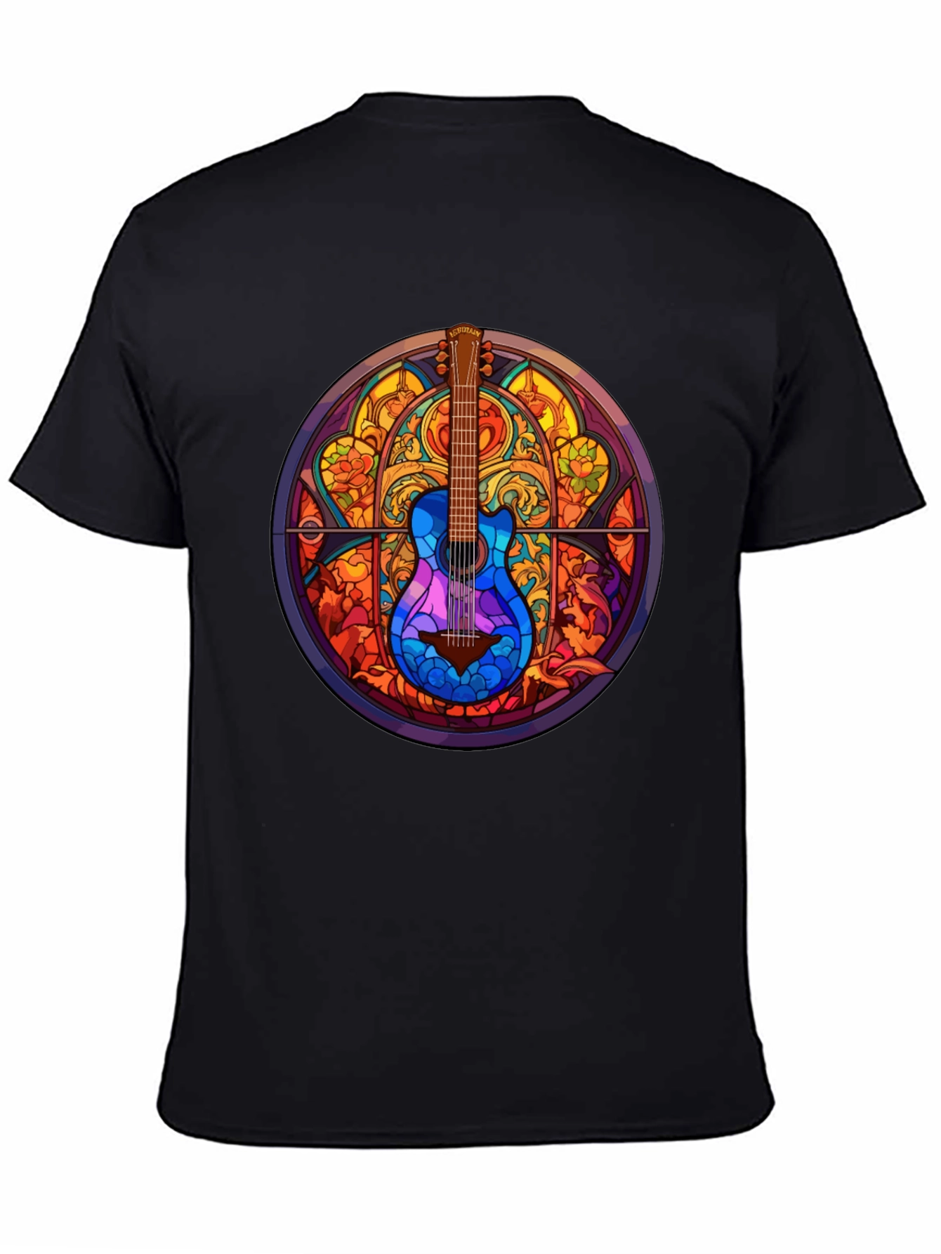 Guitar Stained Glass Style Graphic Tee