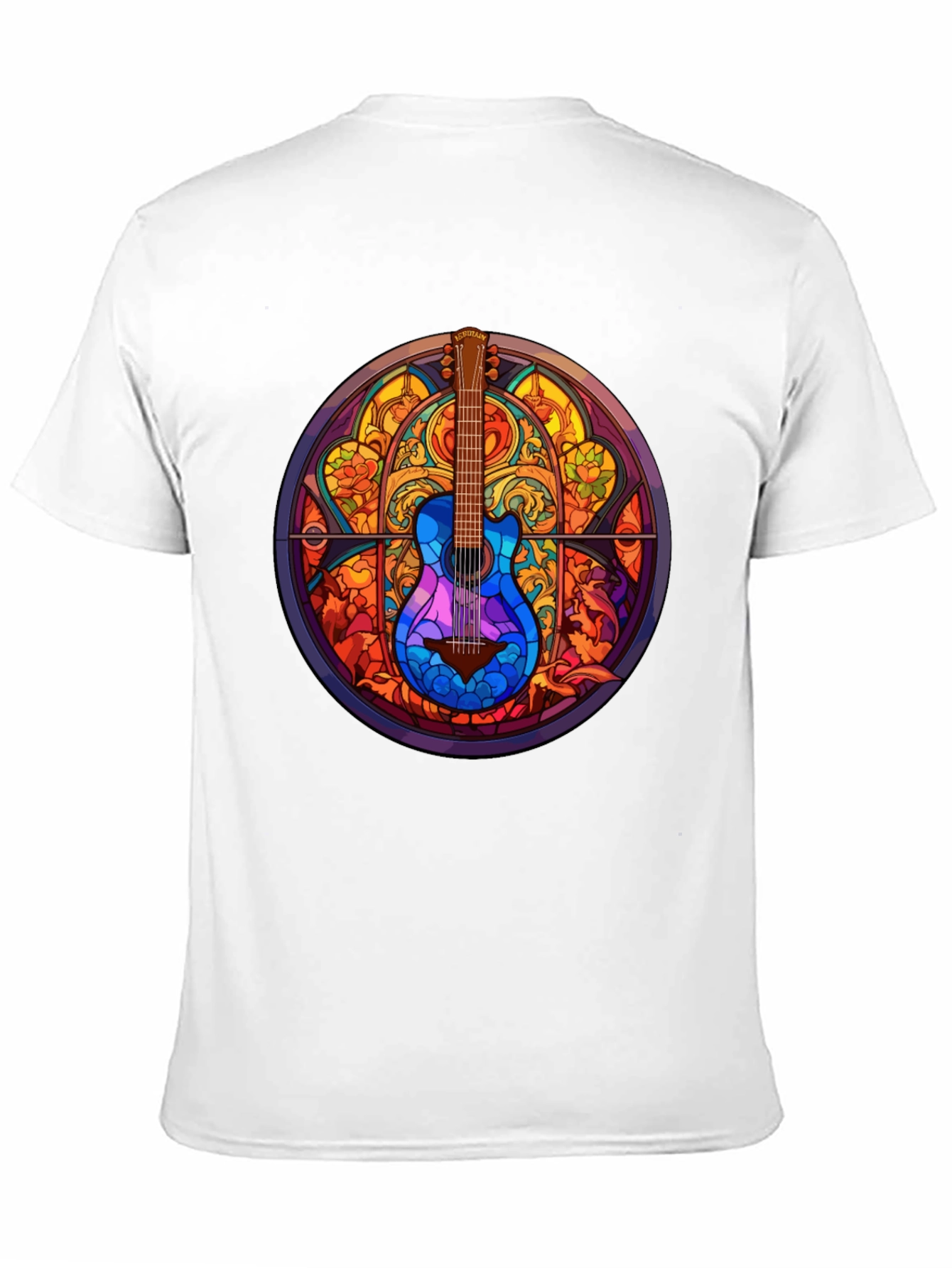 Guitar Stained Glass Style Graphic Tee