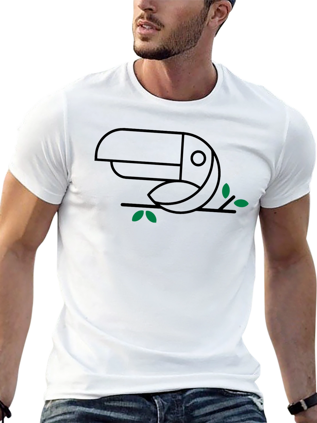 Toucan Graphic Tee - Minimalist Design