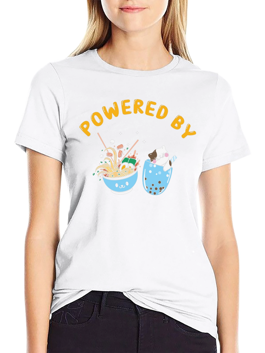 Powered By Ramen & Boba Tee