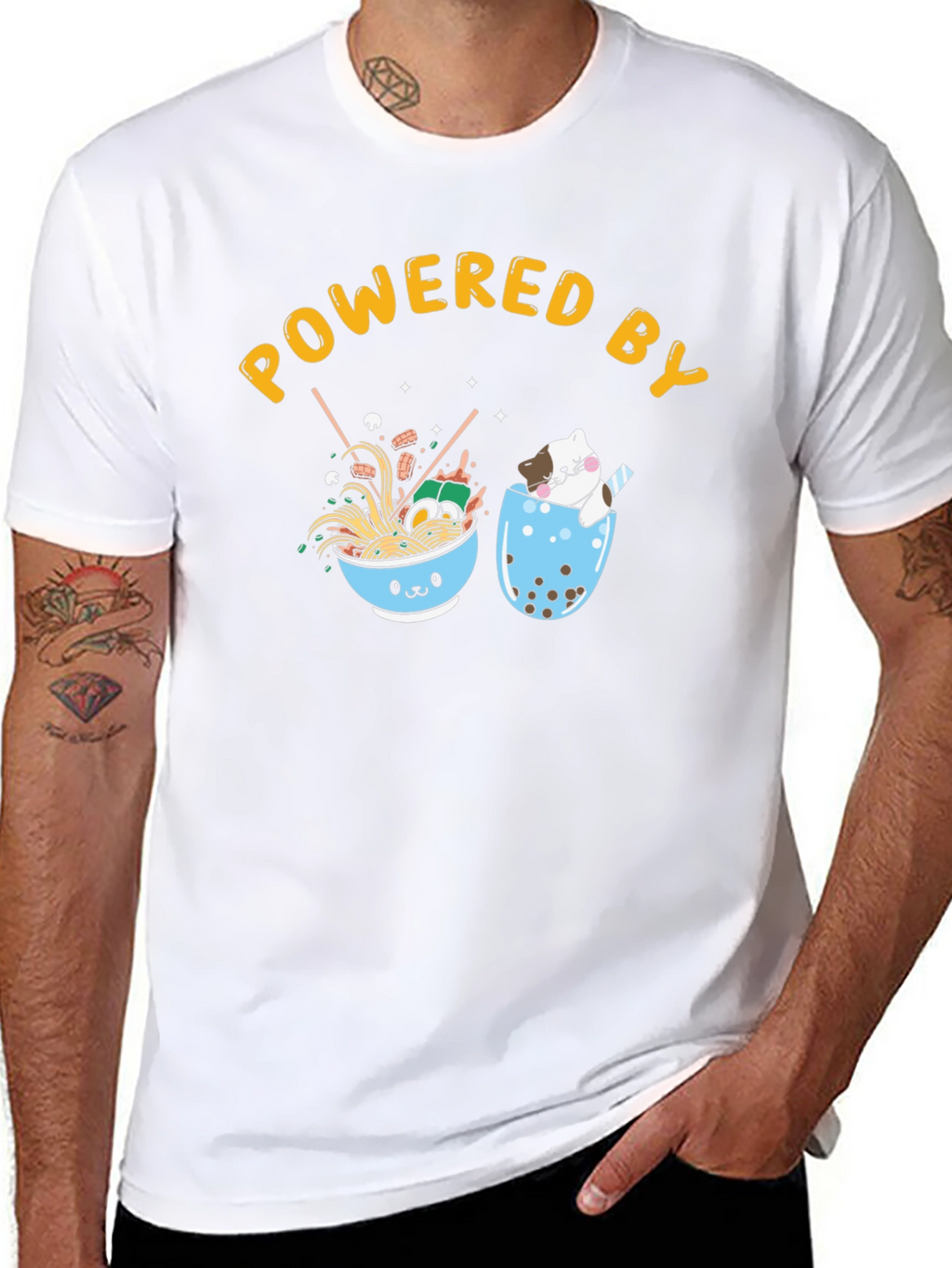 Powered By Ramen & Boba Tee