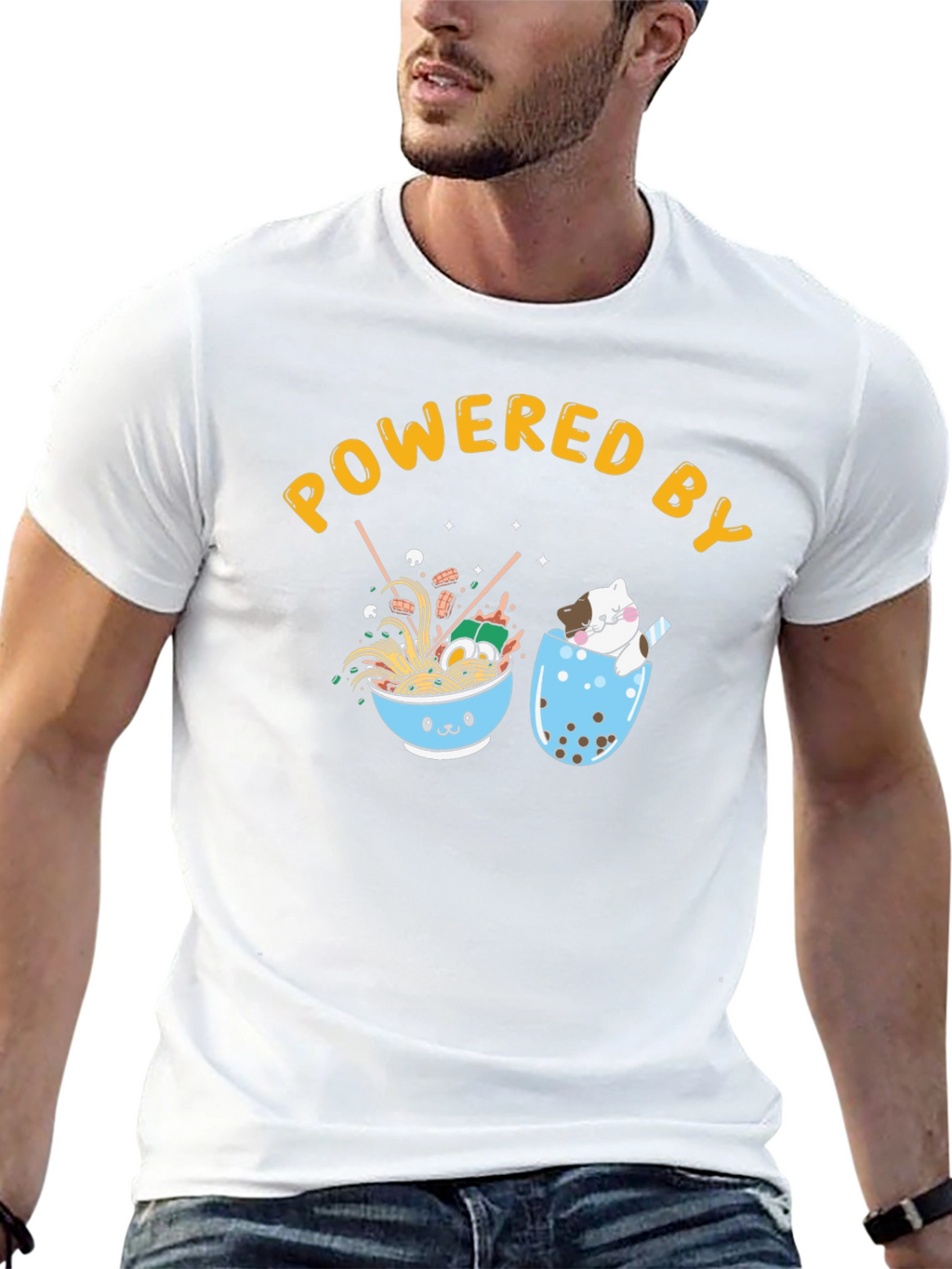 Powered By Ramen & Boba Tee