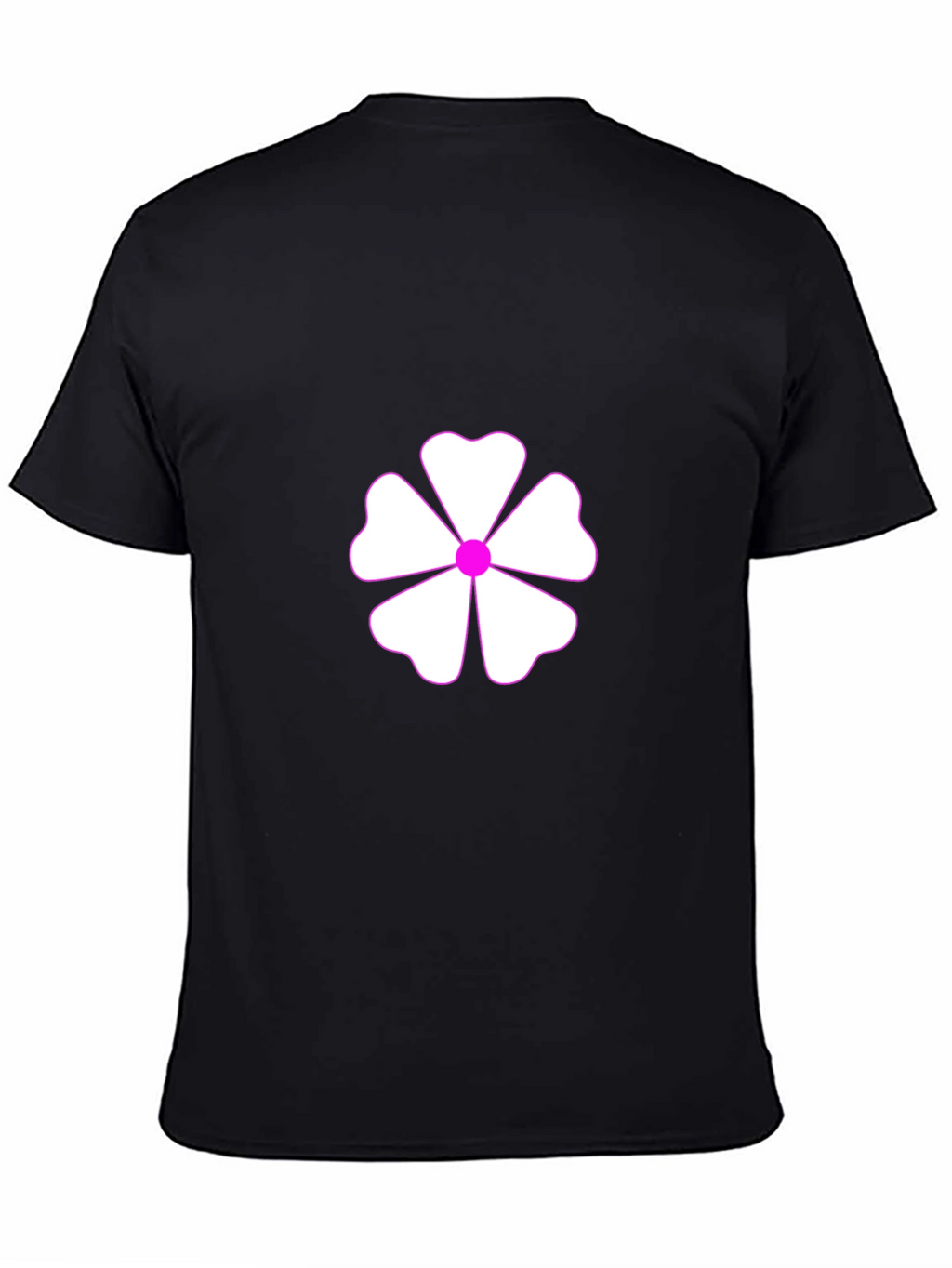 Floral Graphic Print Black T-Shirt