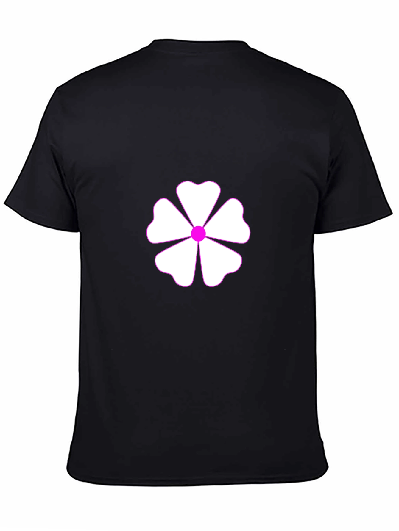 Floral Graphic Print Black T-Shirt