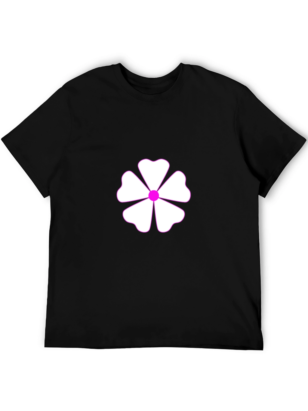 Floral Graphic Print Black T-Shirt