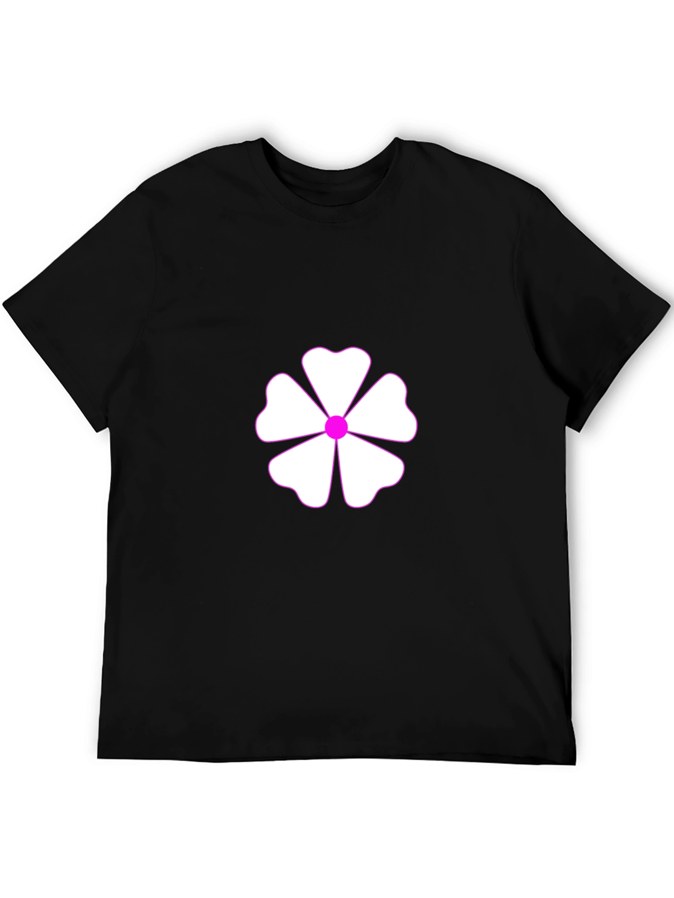 Floral Graphic Print Black T-Shirt