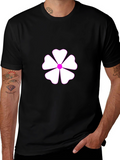 Floral Graphic Print Black T-Shirt