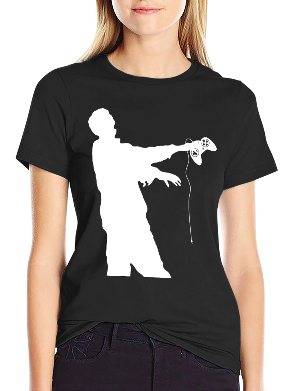 Zombie Gamer Black T-Shirt - Undead Gaming