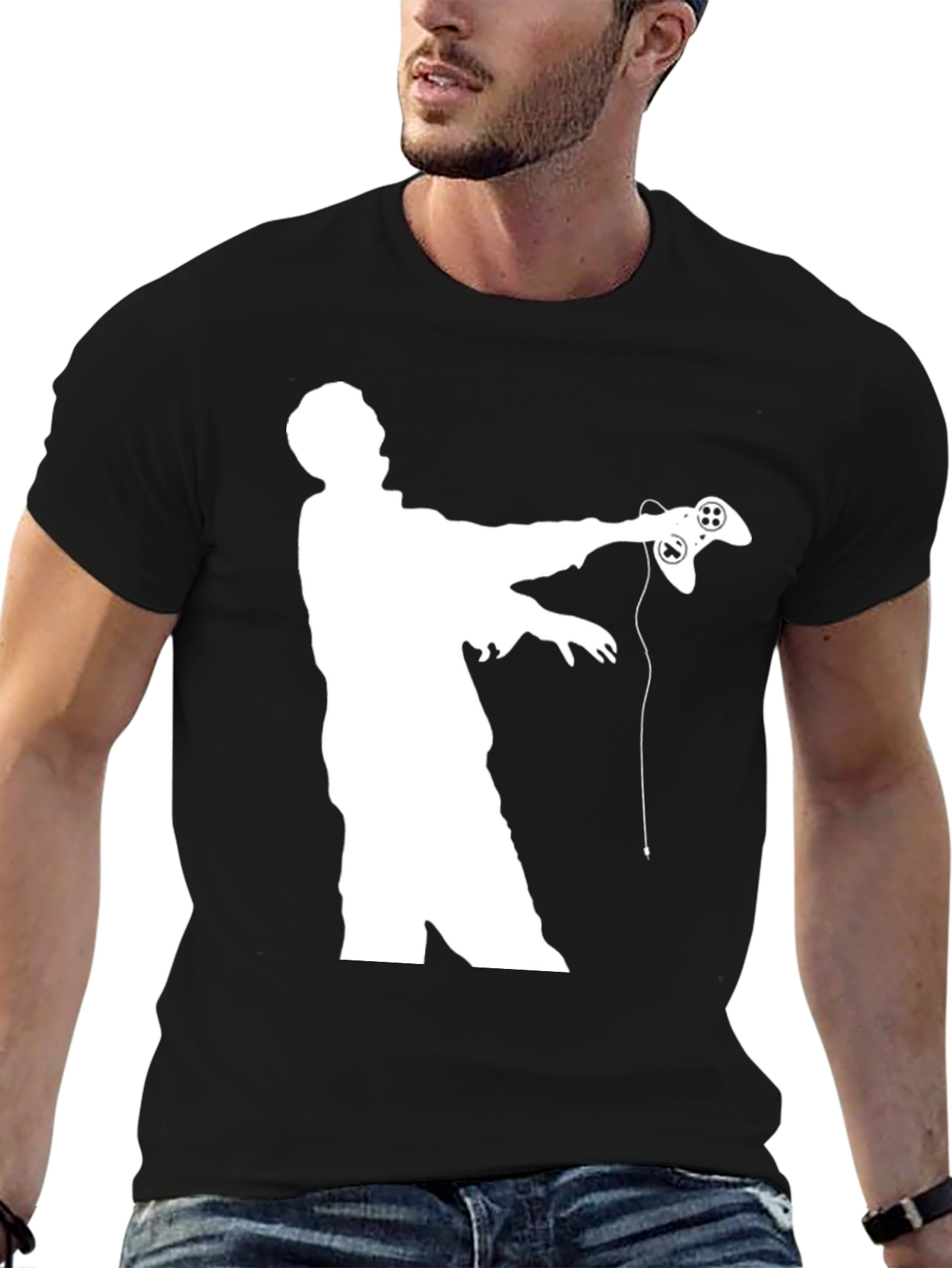 Zombie Gamer Black T-Shirt - Undead Gaming