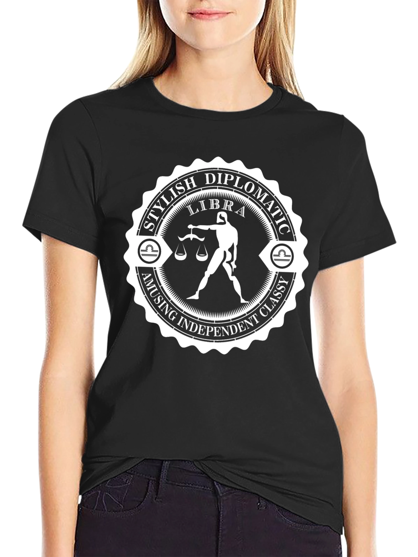 Libra Zodiac T-Shirt - Stylish & Diplomatic Design