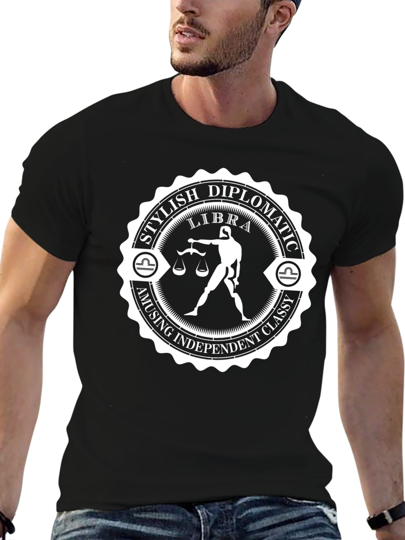 Libra Zodiac T-Shirt - Stylish & Diplomatic Design