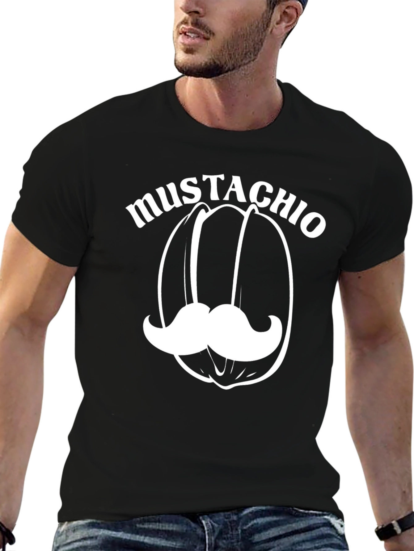 Mustachio Black T-Shirt