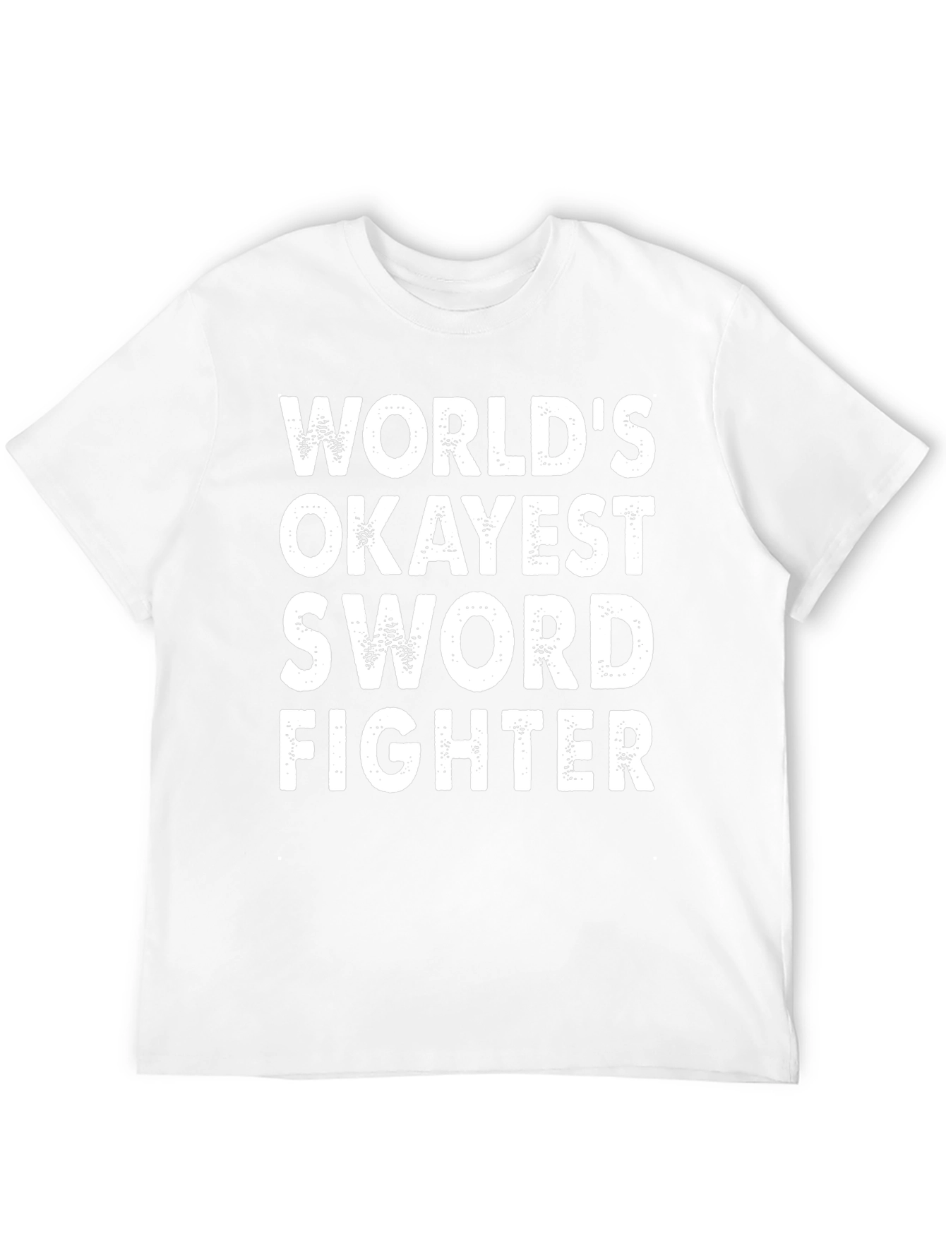 Worlds Okayest Sword Fighter Black T-Shirt