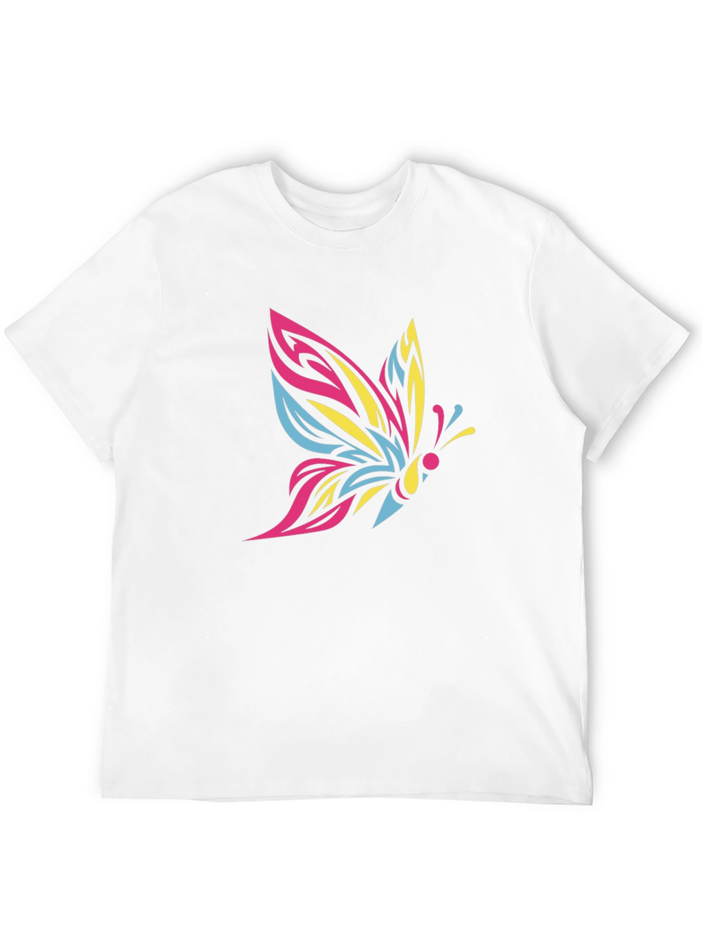 Bold Butterfly Graphic Tee - Black Cotton Comfort