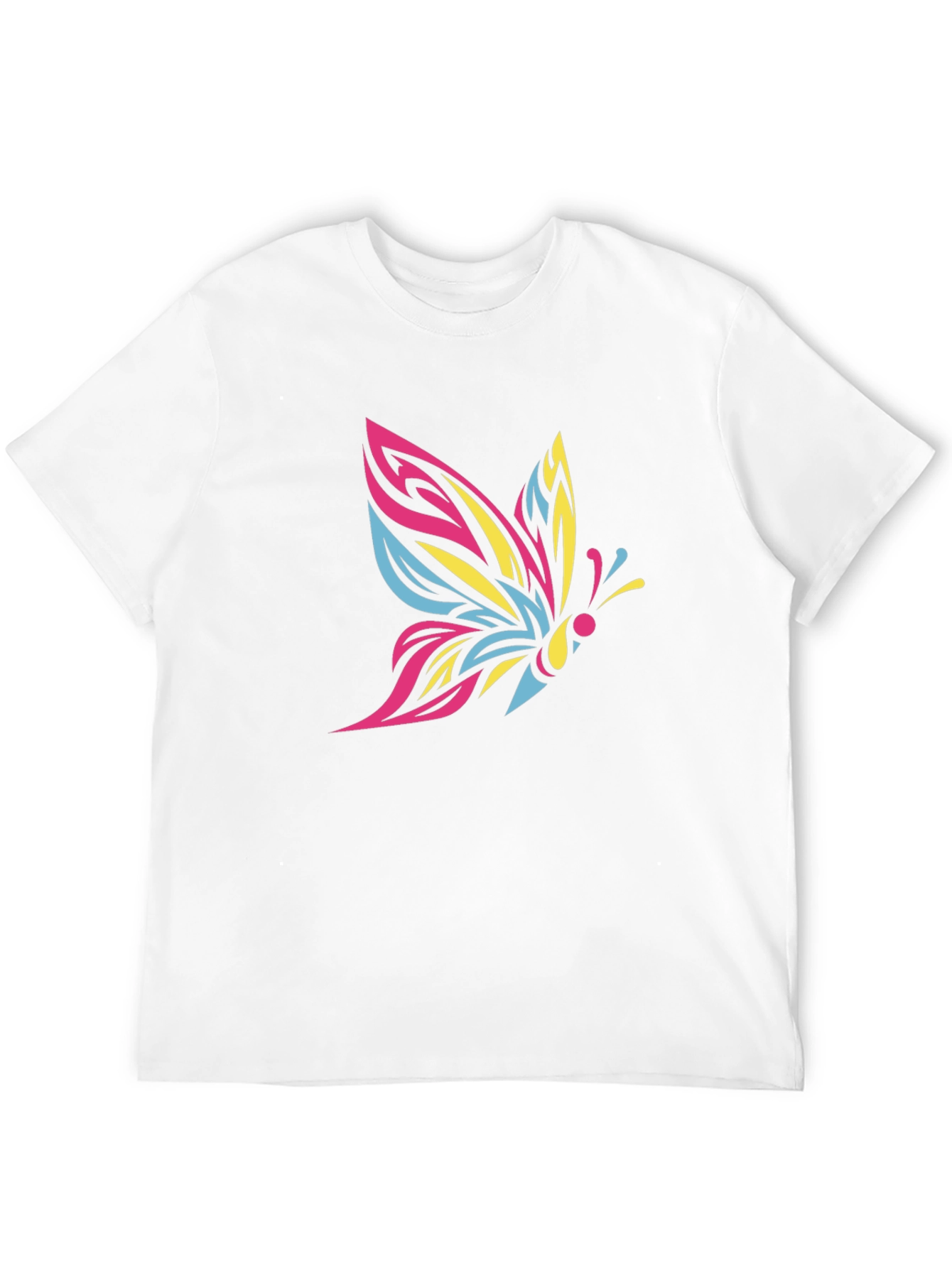 Bold Butterfly Graphic Tee - Black Cotton Comfort