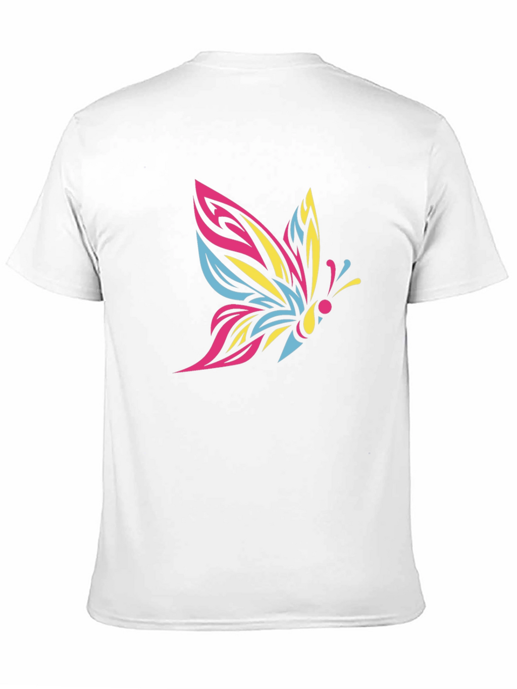 Bold Butterfly Graphic Tee - Black Cotton Comfort
