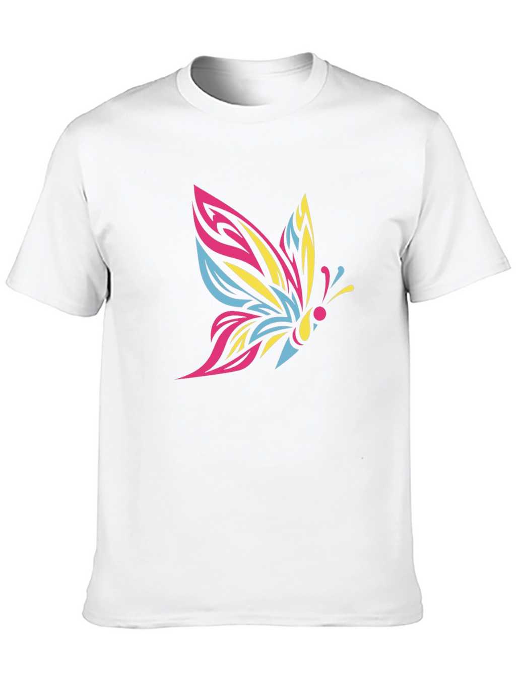 Bold Butterfly Graphic Tee - Black Cotton Comfort