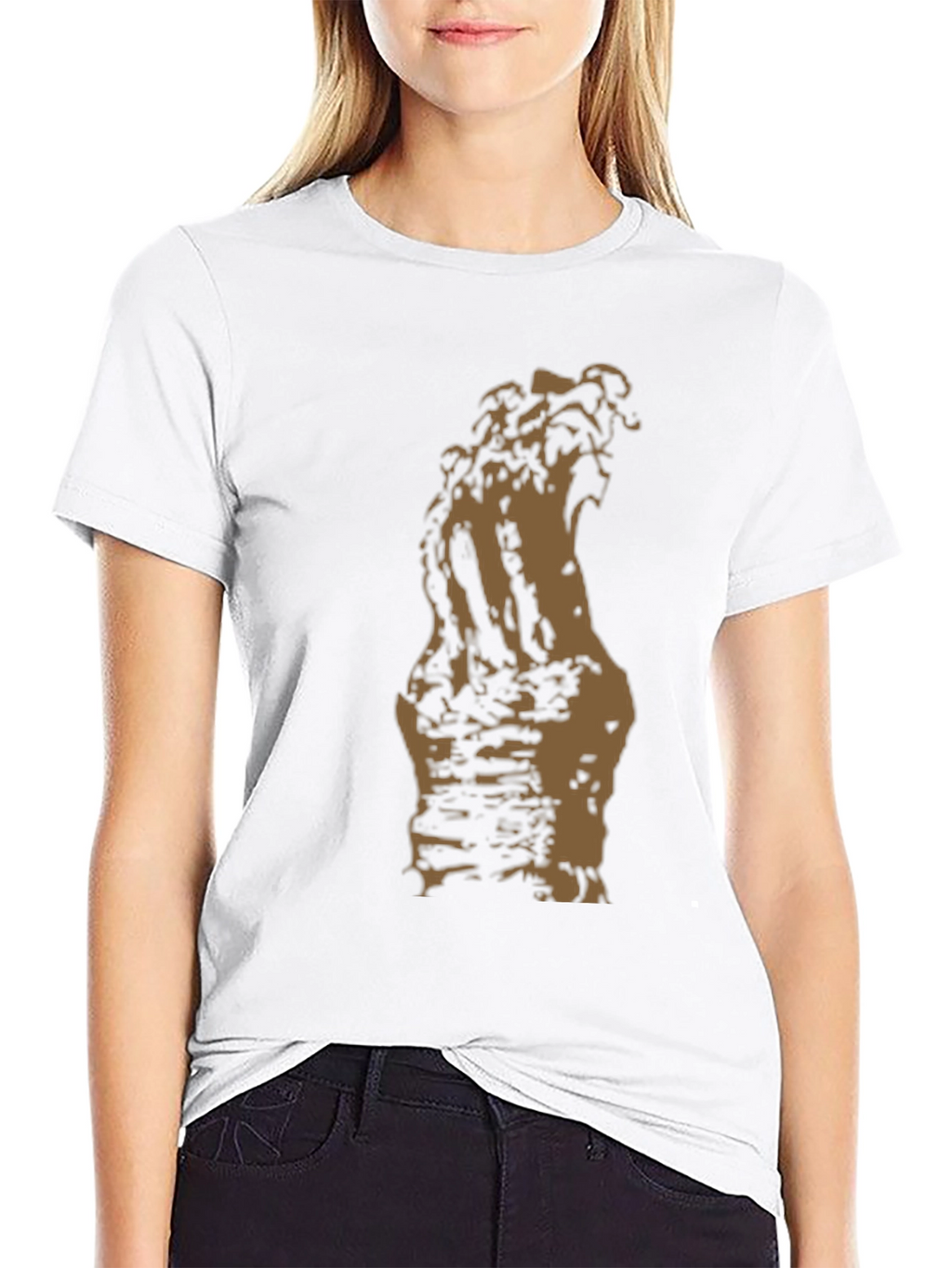 Mens Graphic Print Tee - Abstract Brown