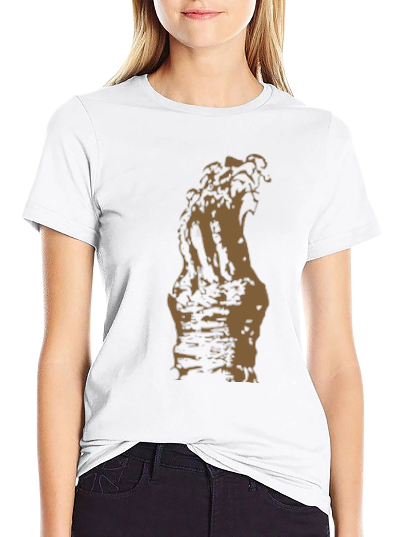 Mens Graphic Print Tee - Abstract Brown
