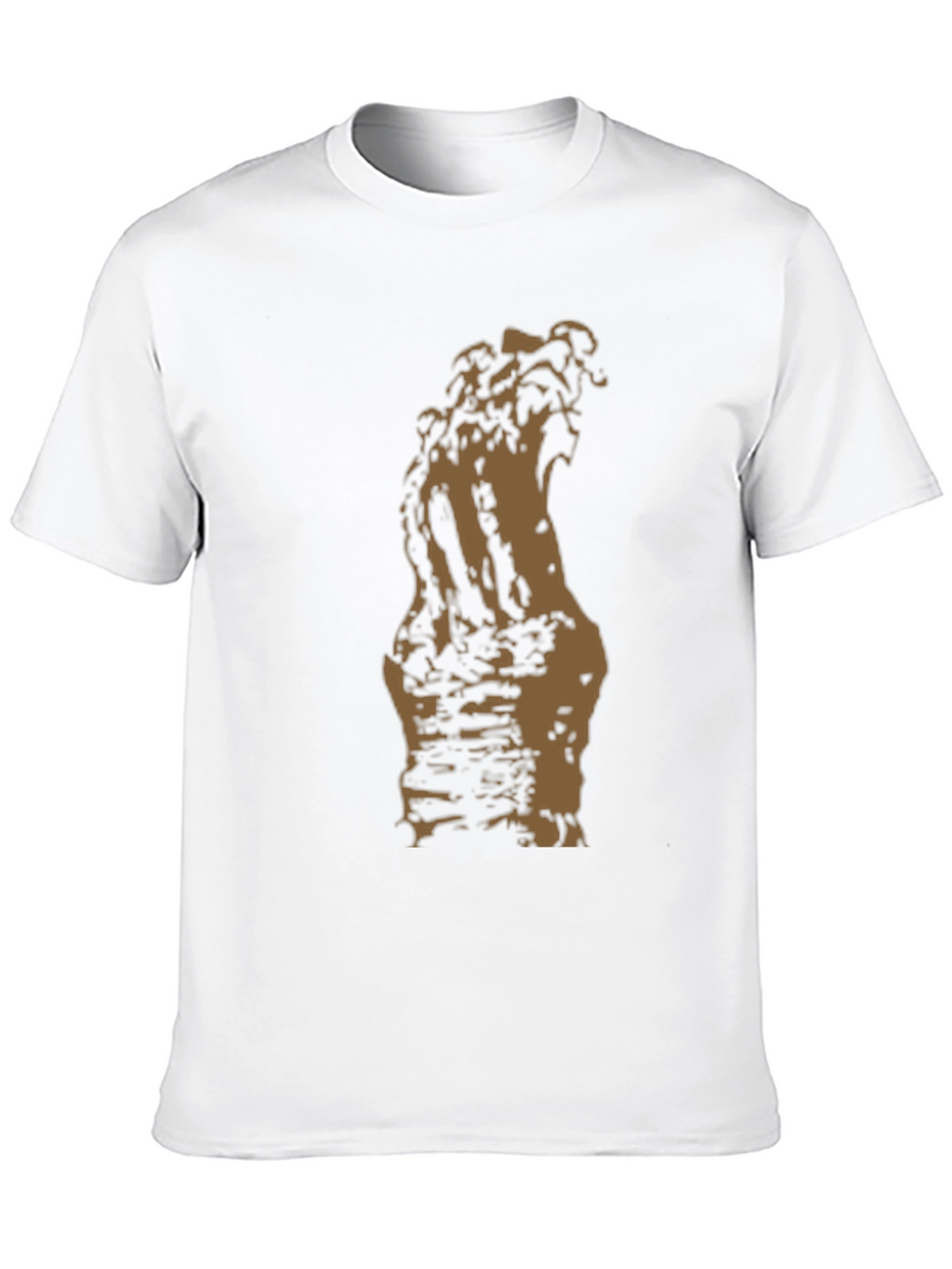 Mens Graphic Print Tee - Abstract Brown
