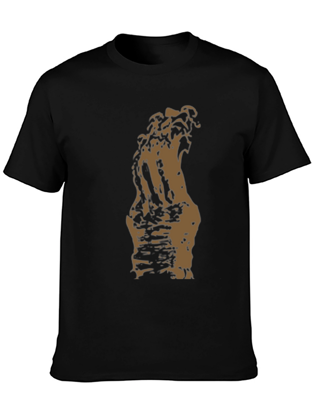 Mens Graphic Print Tee - Abstract Brown
