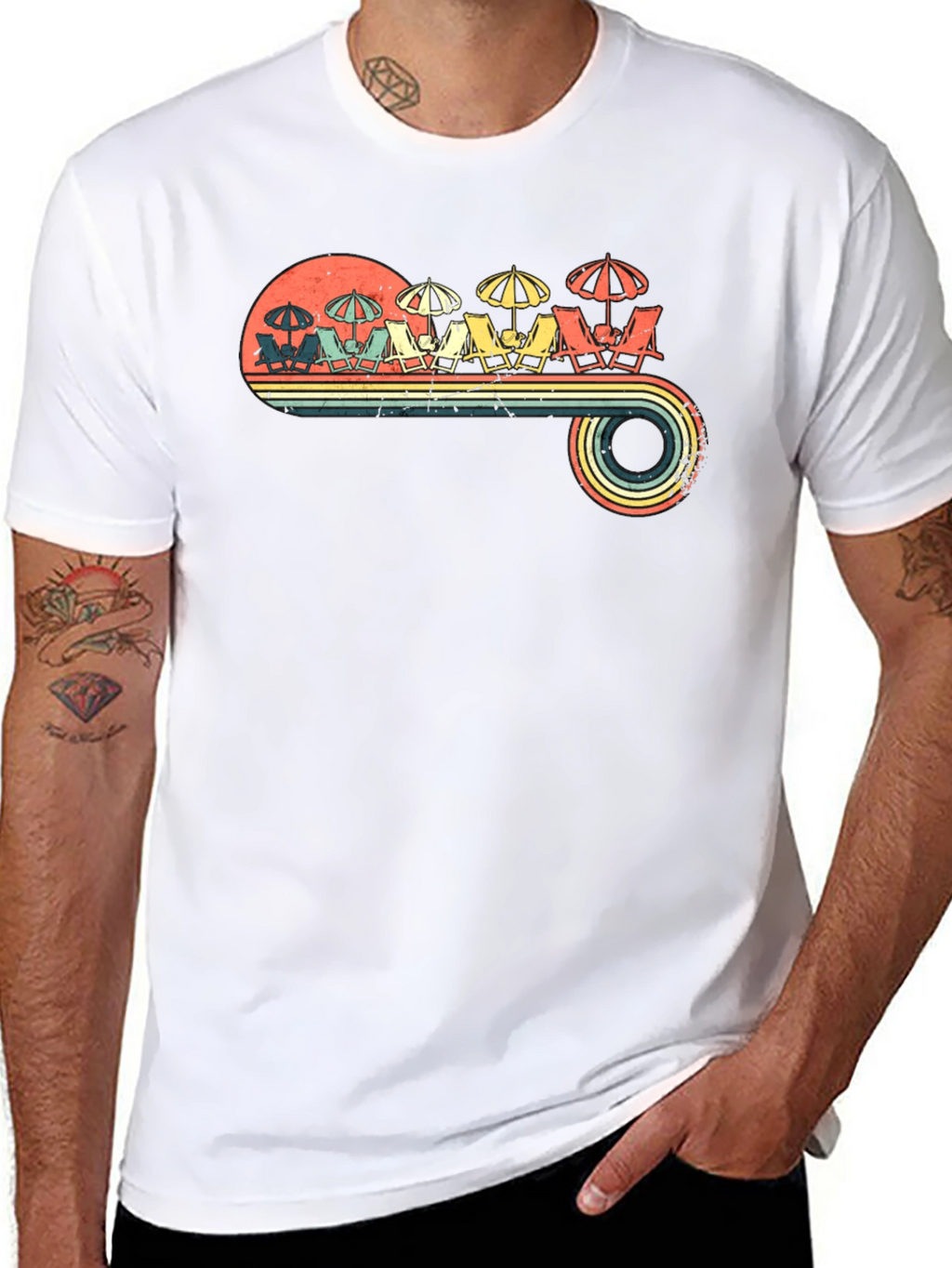 Retro Beach Scene Tee