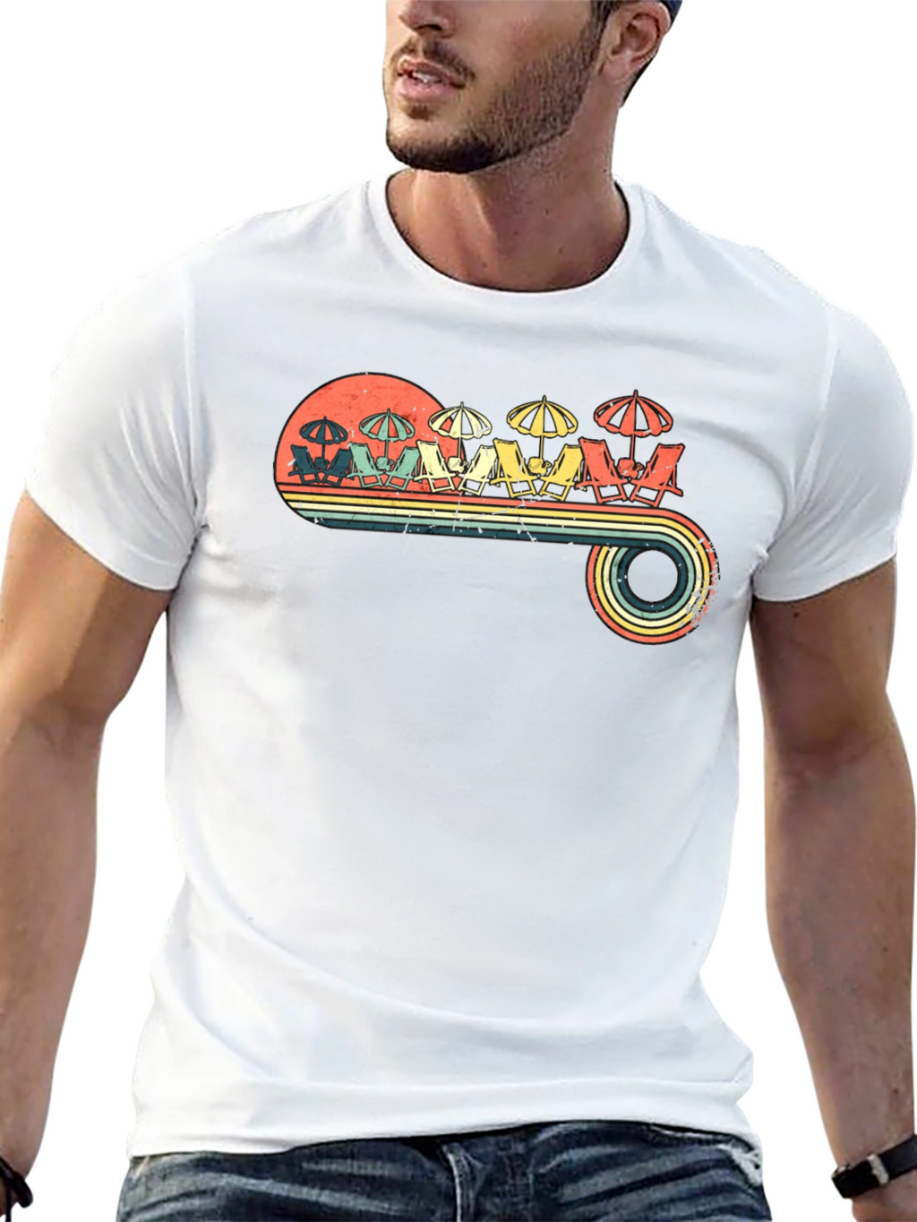 Retro Beach Scene Tee