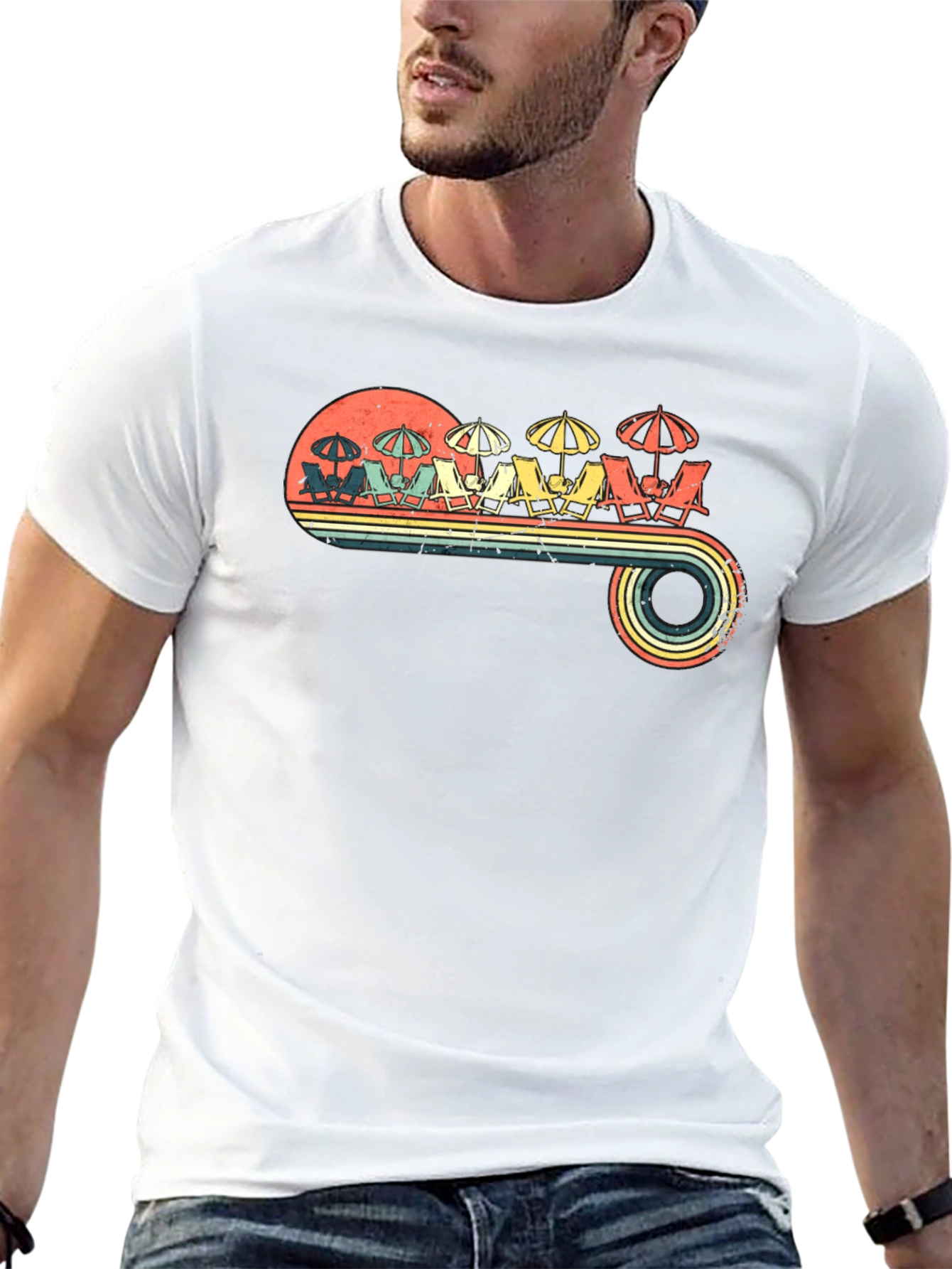 Retro Beach Scene Tee
