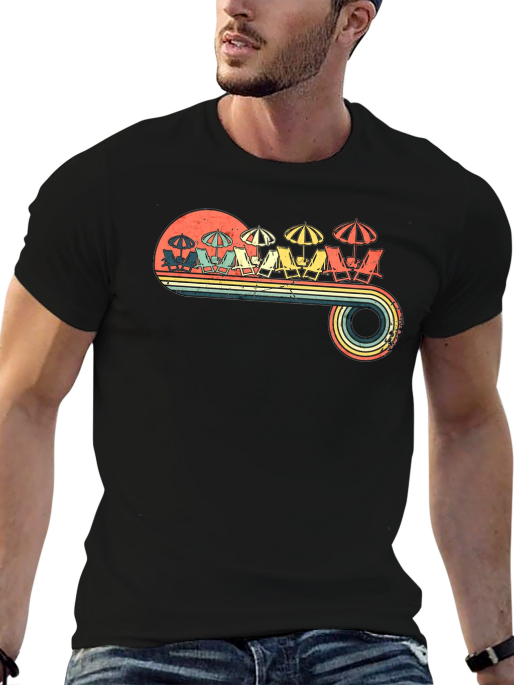 Retro Beach Scene Tee