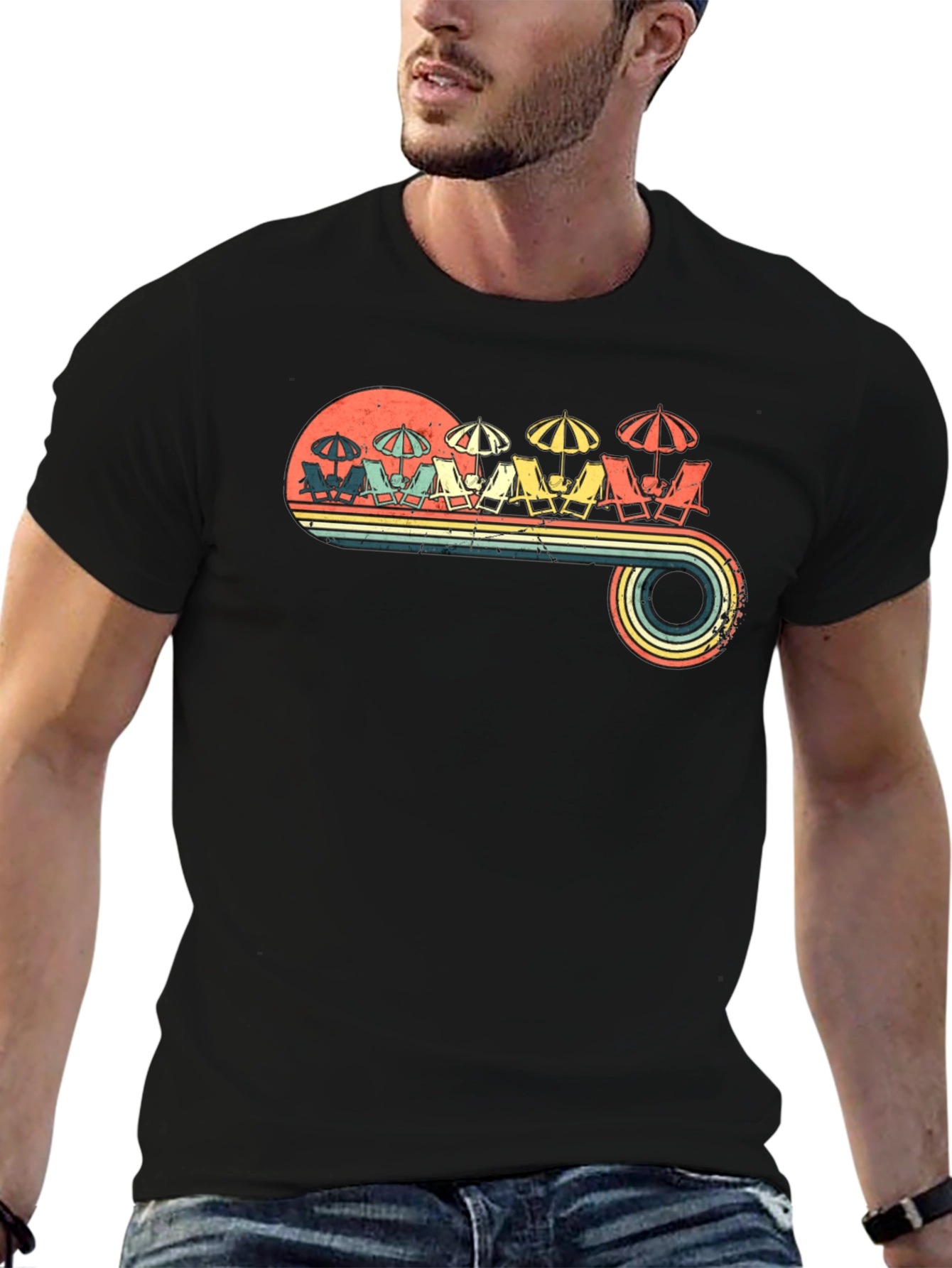 Retro Beach Scene Tee
