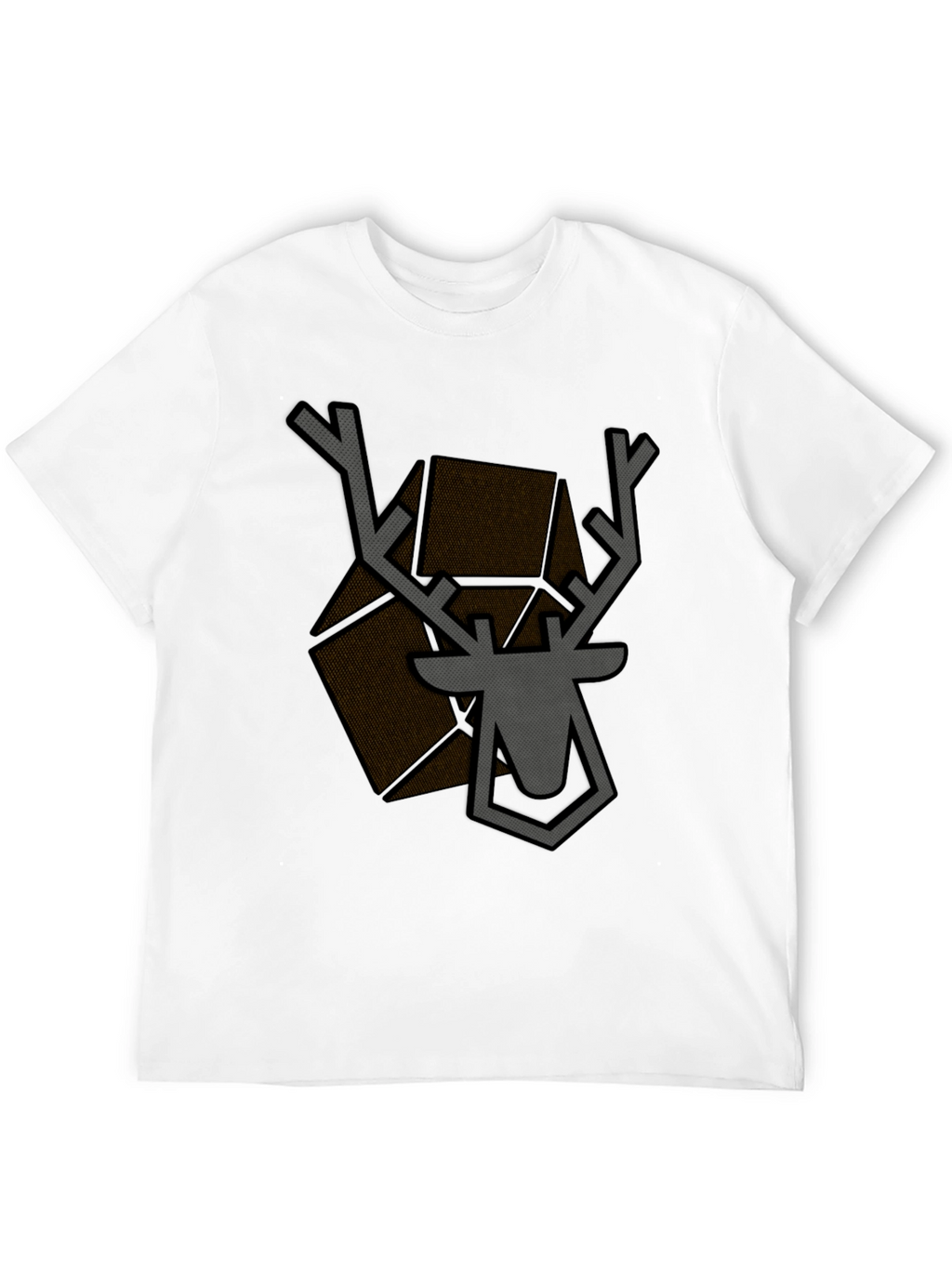 Geometric Deer Graphic Tee - Modern Style