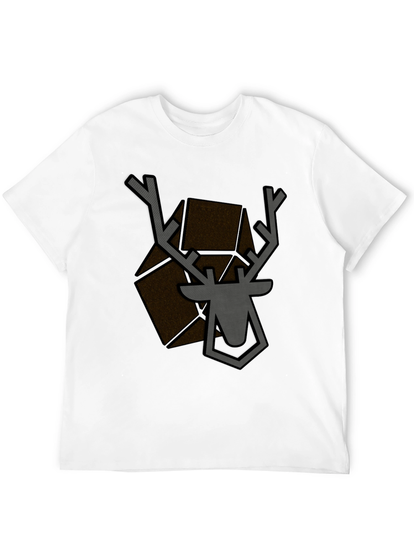 Geometric Deer Graphic Tee - Modern Style
