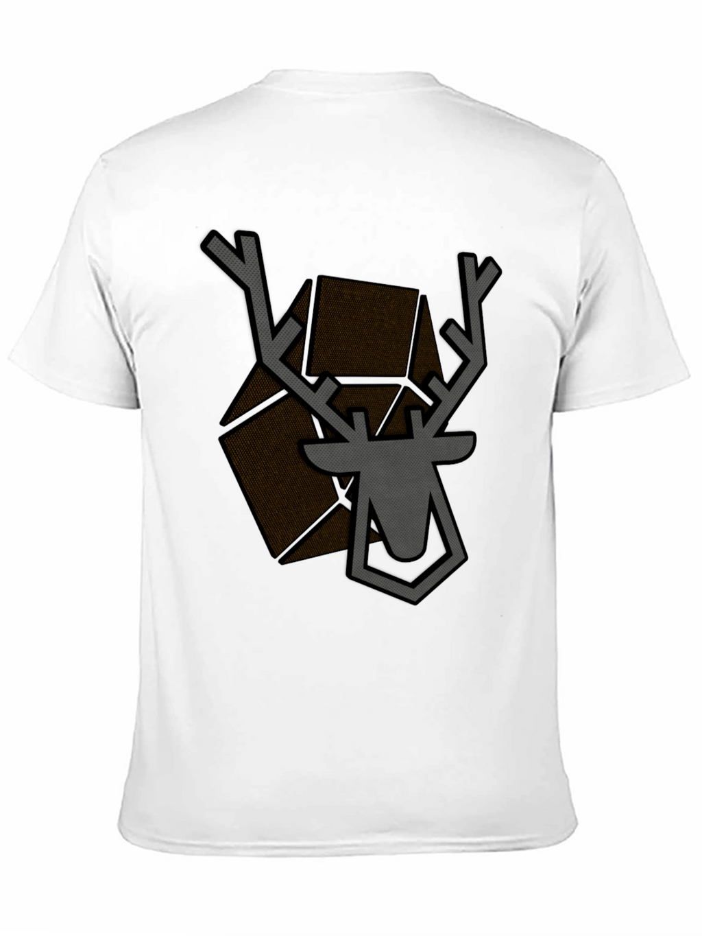 Geometric Deer Graphic Tee - Modern Style