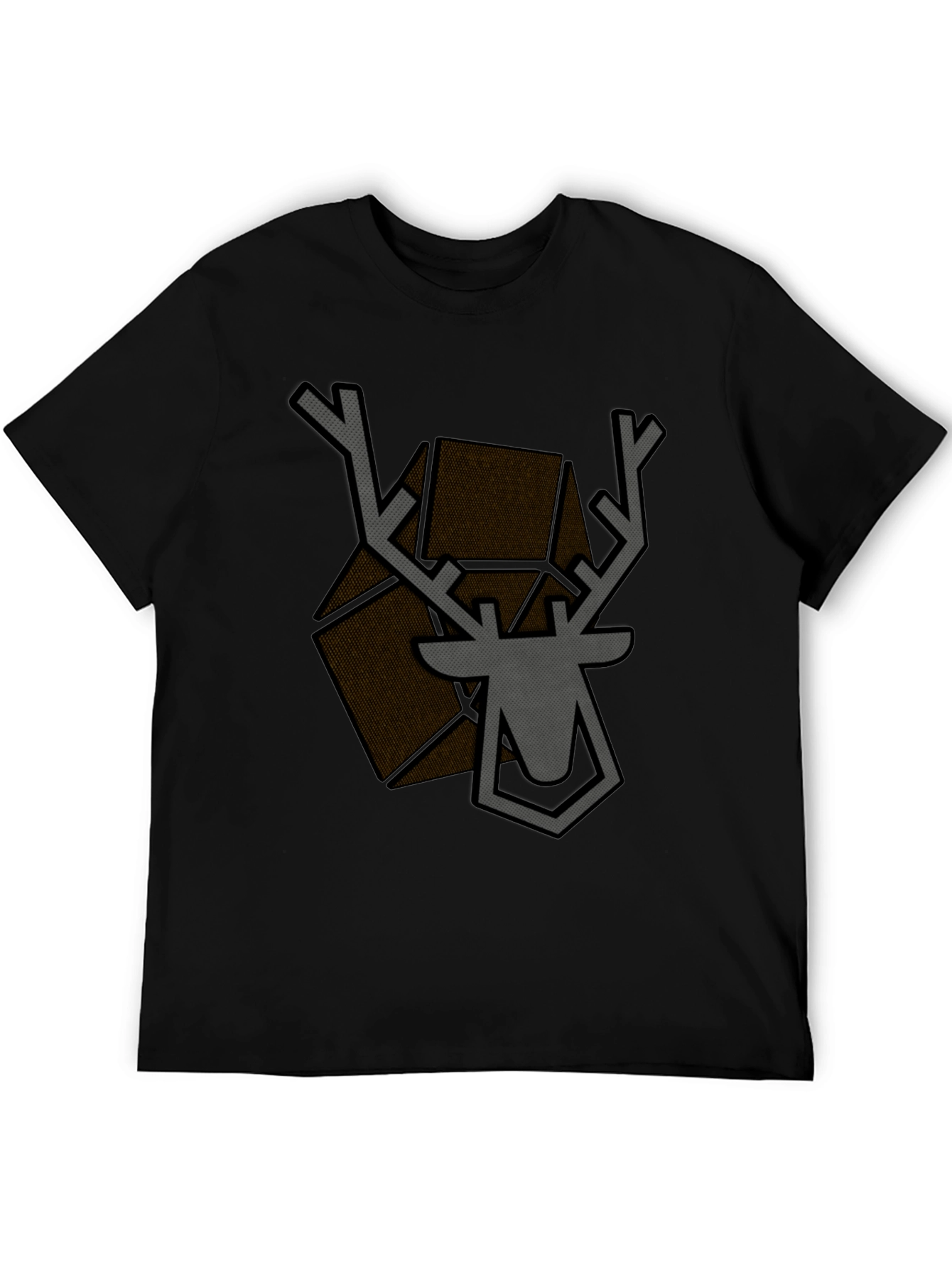 Geometric Deer Graphic Tee - Modern Style