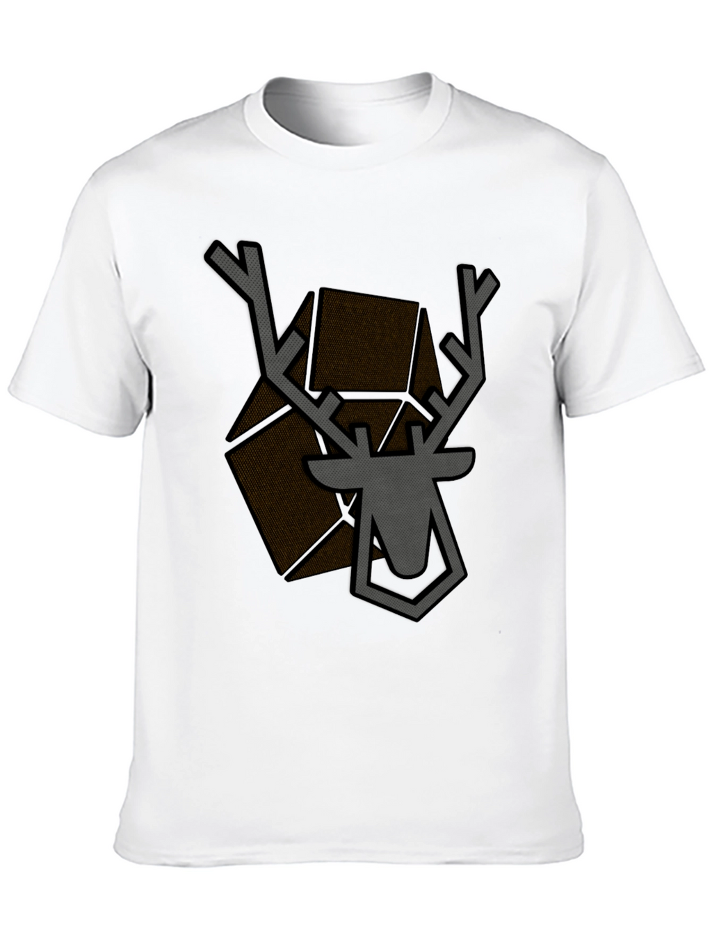 Geometric Deer Graphic Tee - Modern Style