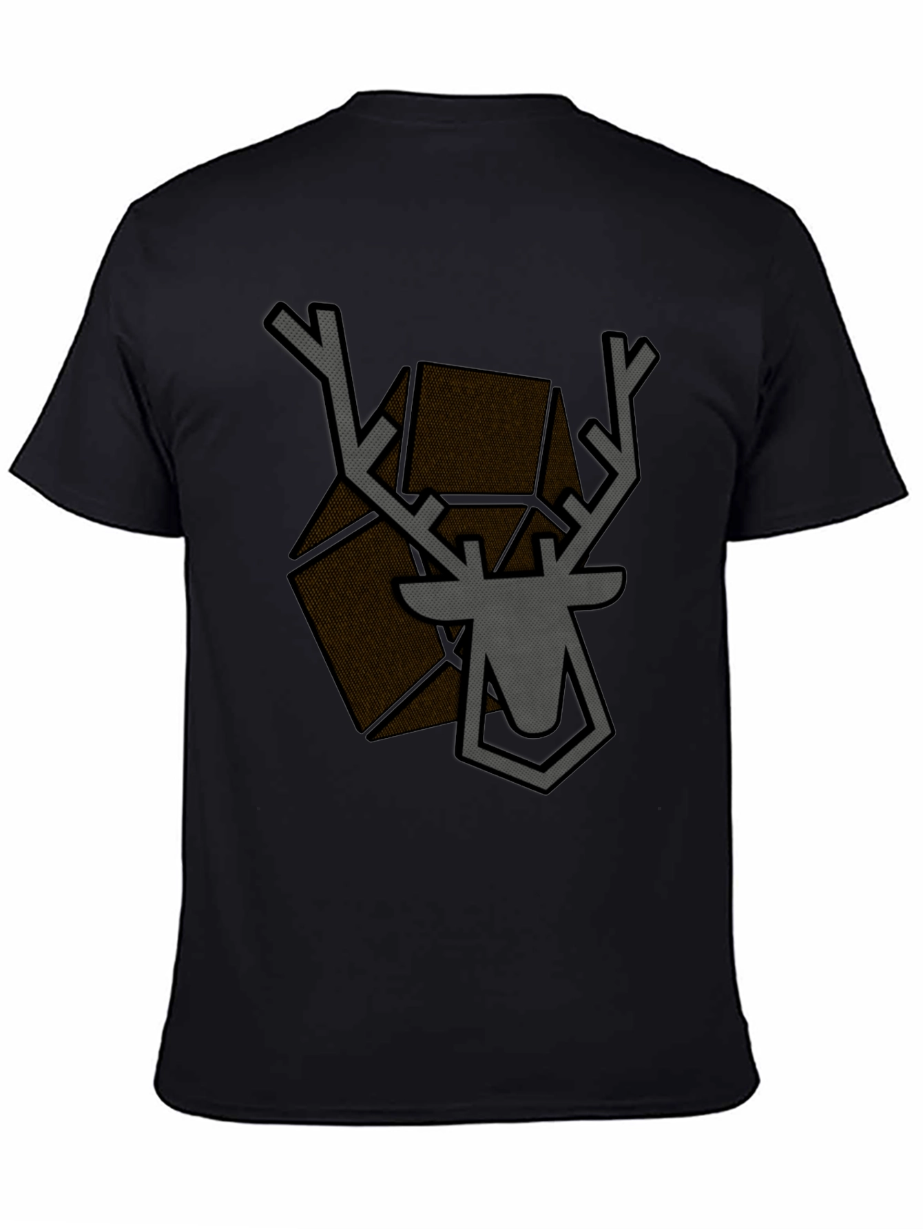 Geometric Deer Graphic Tee - Modern Style