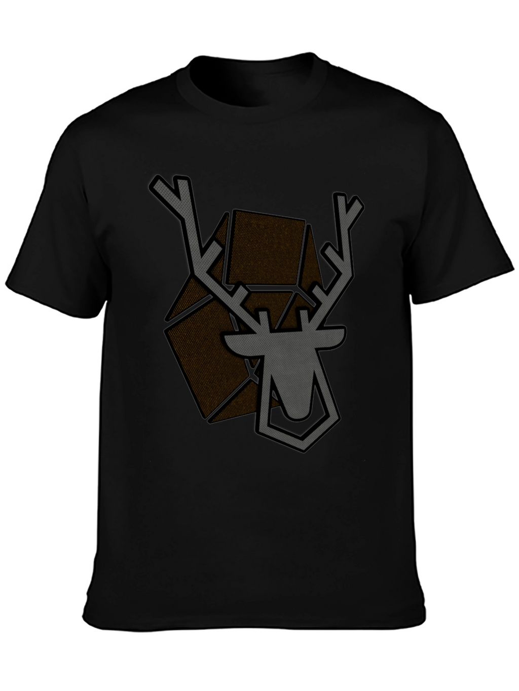 Geometric Deer Graphic Tee - Modern Style