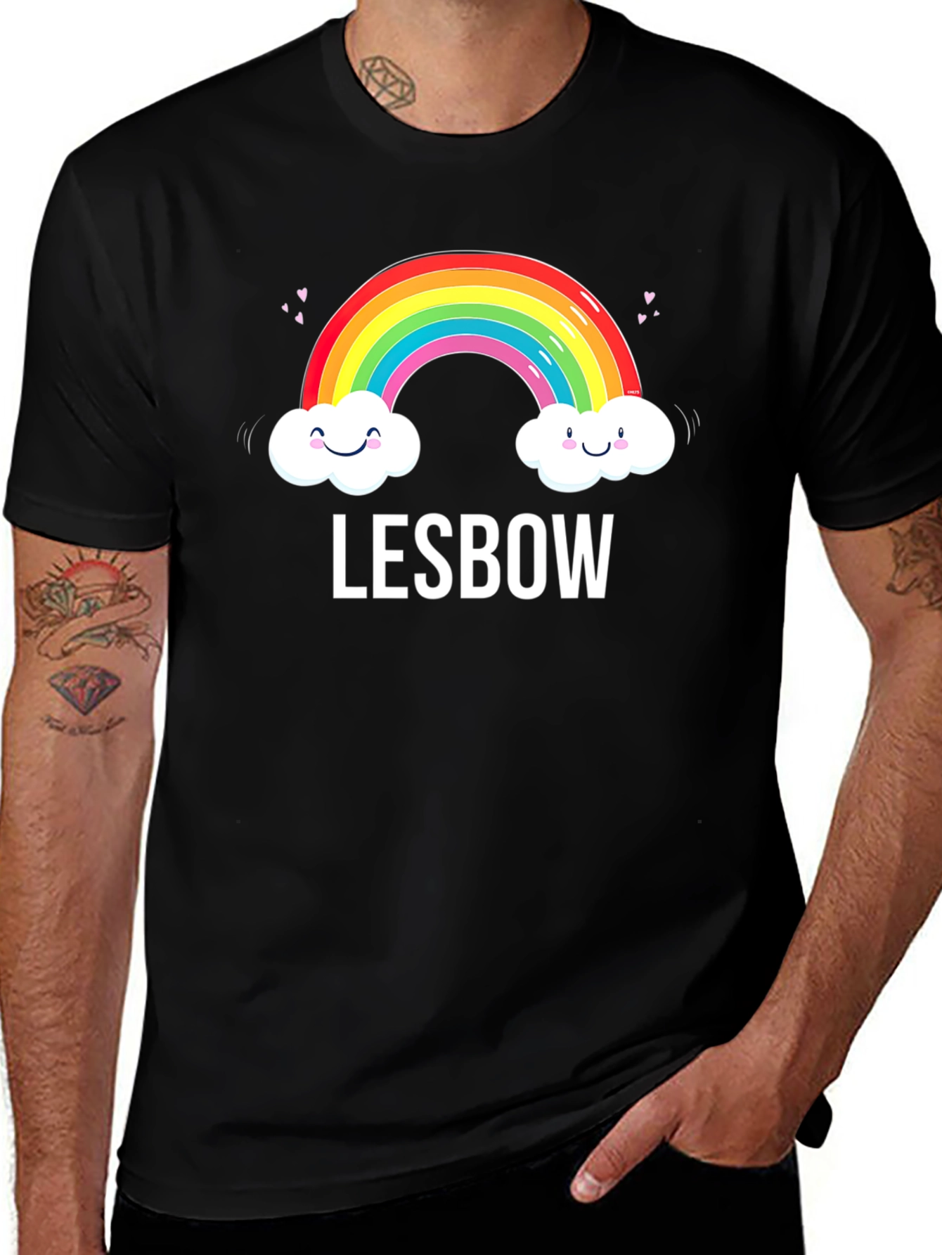 Lesbow Rainbow Pride Graphic Tee