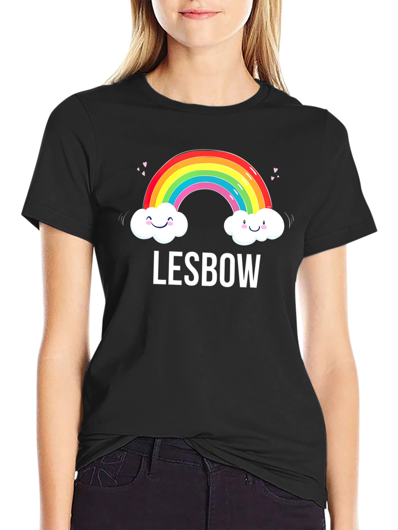 Lesbow Rainbow Pride Graphic Tee