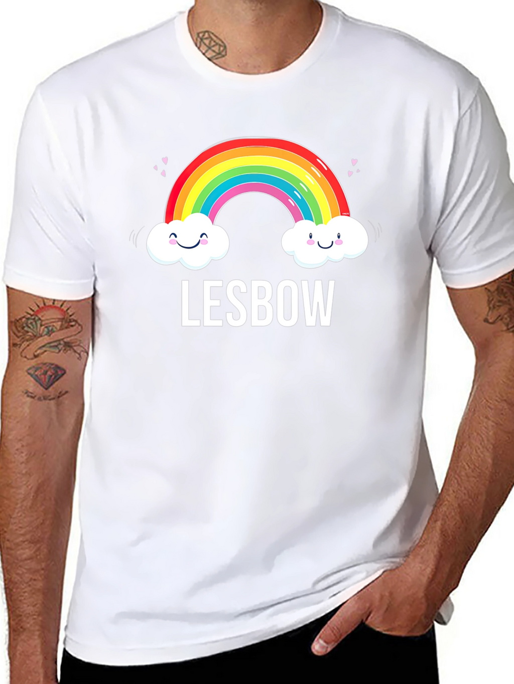 Lesbow Rainbow Pride Graphic Tee
