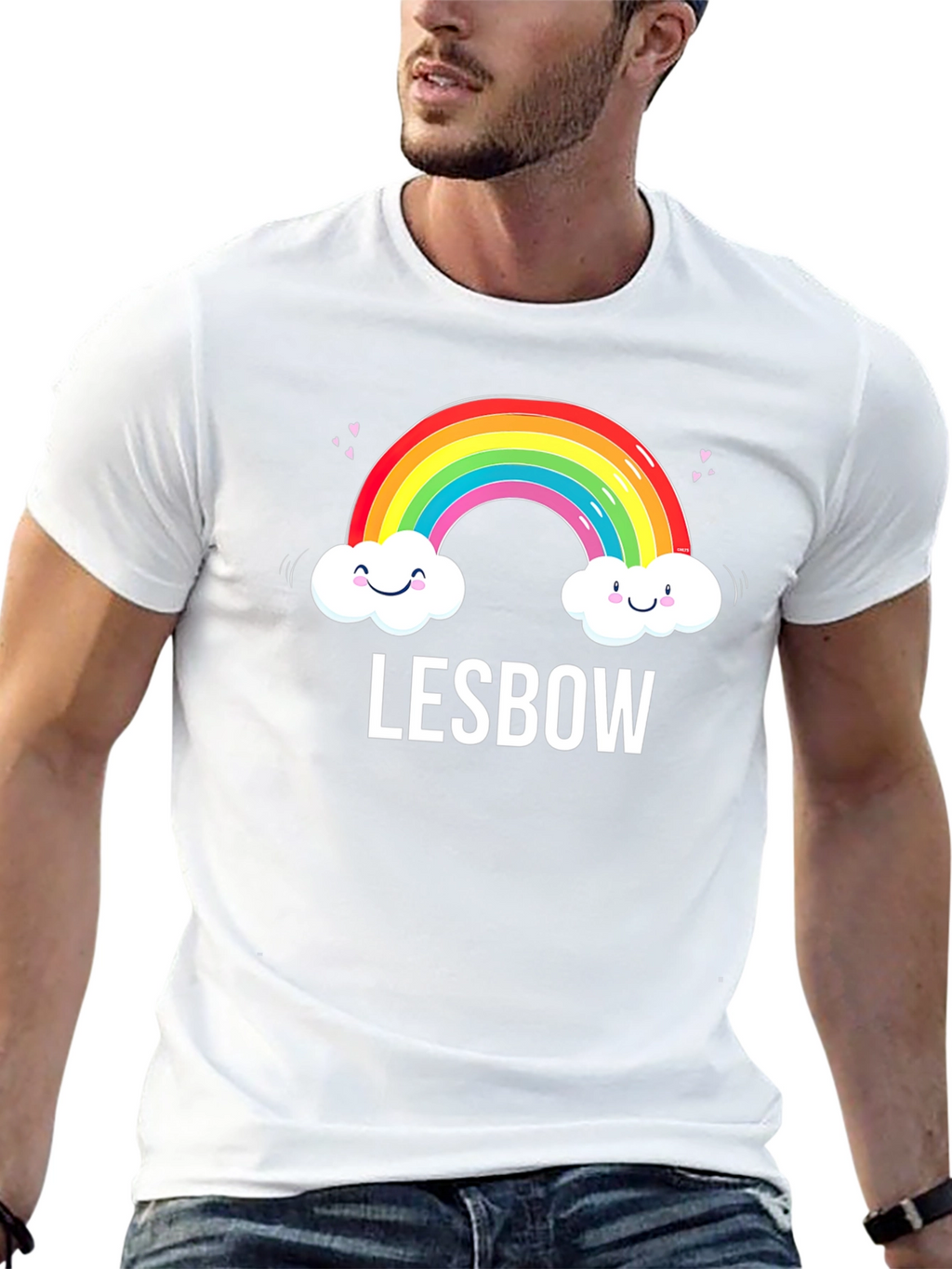 Lesbow Rainbow Pride Graphic Tee