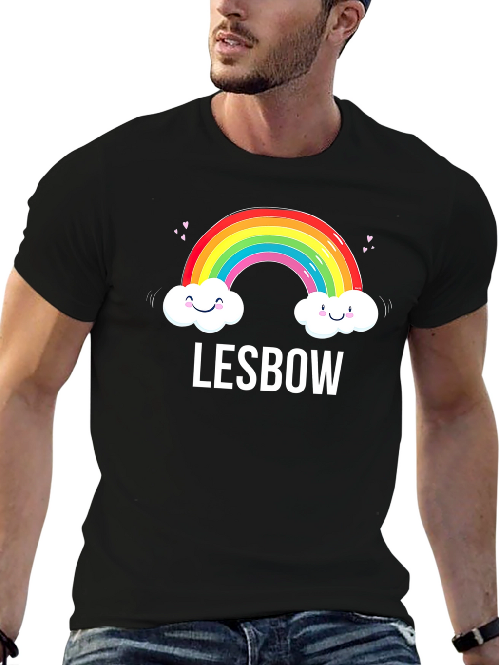 Lesbow Rainbow Pride Graphic Tee