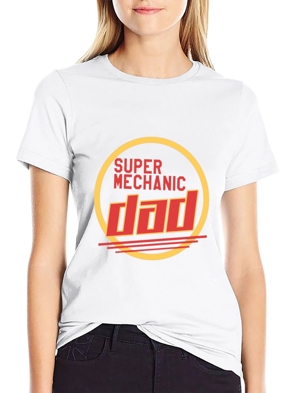 Super Mechanic Dad Black T-Shirt