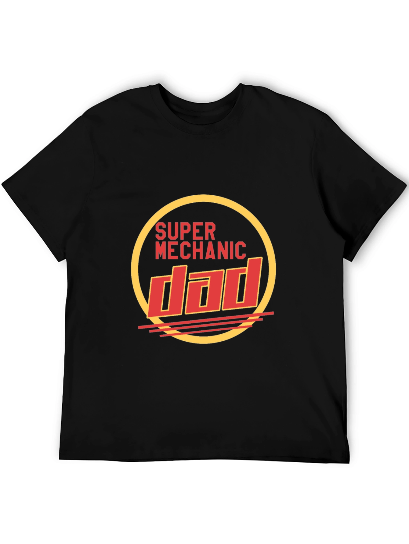 Super Mechanic Dad Black T-Shirt